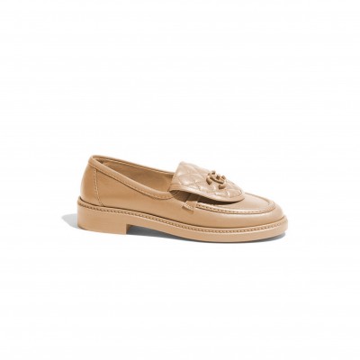 CHANEL QUILTED LEATHER CC TURNLOCK LOAFERS G45474